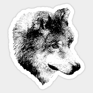 Wolf portrait Sticker